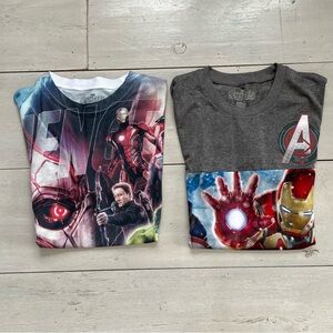 Lot of 2 Marvel Avengers Age of Ultron Official Licensed Graphic T-Shirts Size S